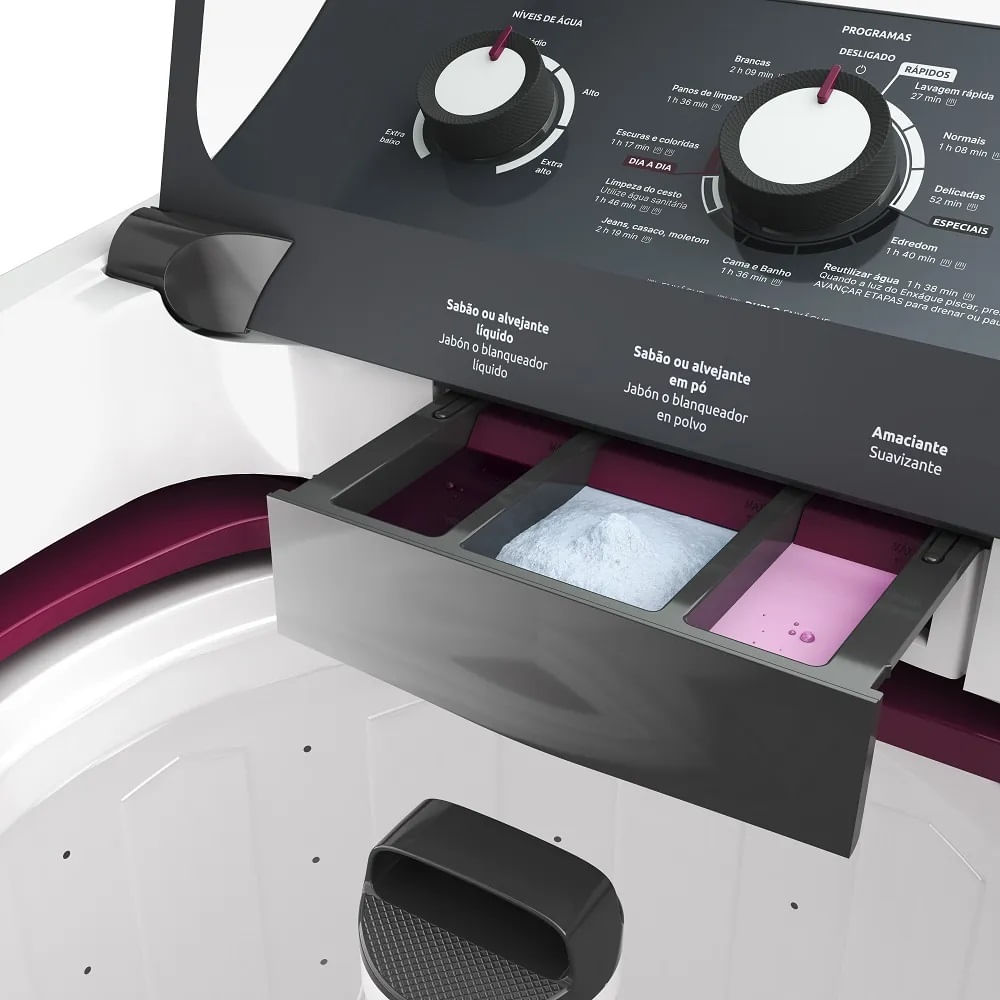 Lavadora de Roupa Automática Mueller 15Kg Ultracentrifugação e Ciclo Rápido Branca MLA15 – 127 Volts - Imagem 13